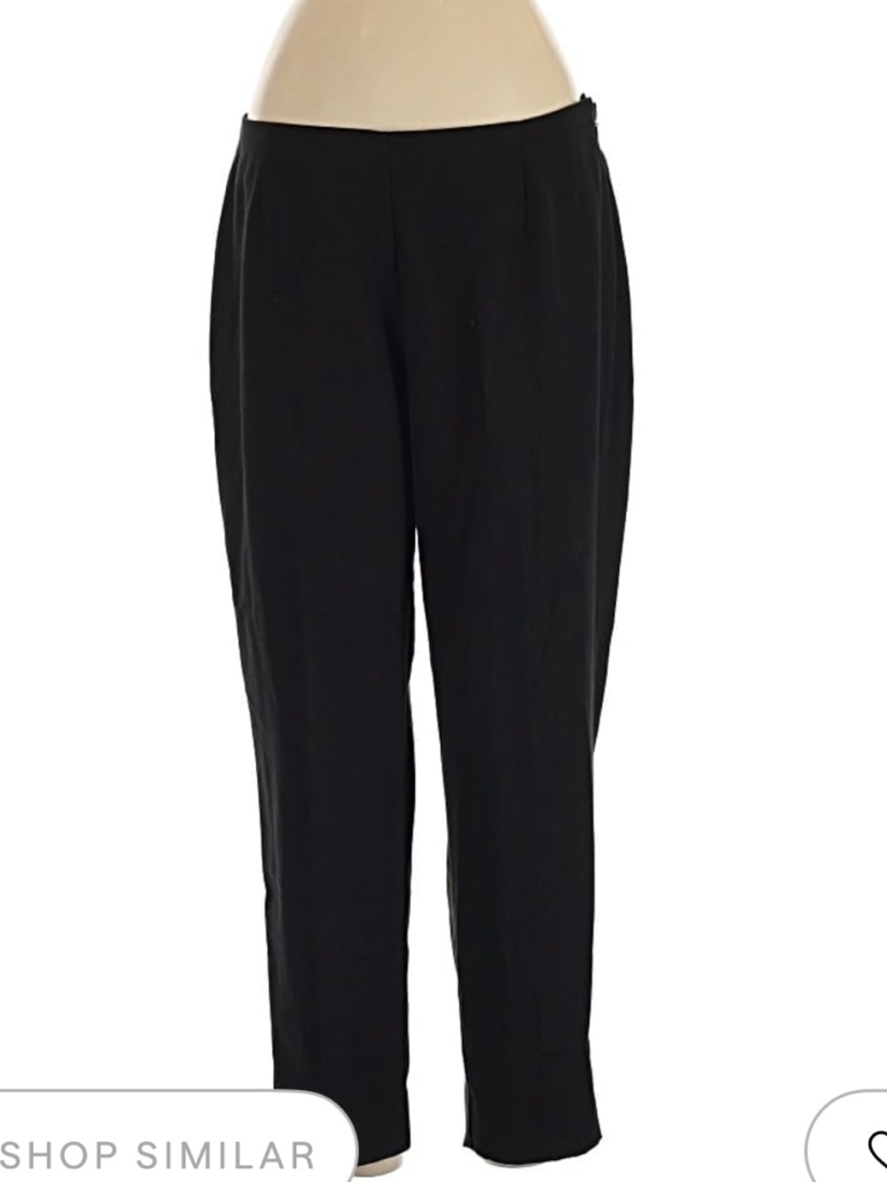 Black Cropped Women's Pants - Classic Pull-On Ankle Trousers